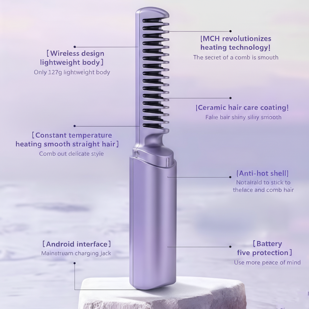 Meneflix Hair Straightener, Portable Mini  Cordless Rechargeable