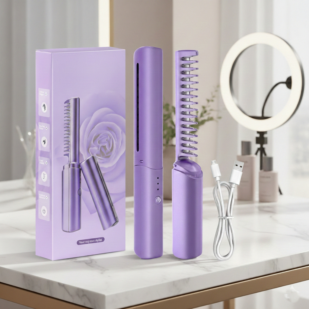 Meneflix Hair Straightener, Portable Mini  Cordless Rechargeable